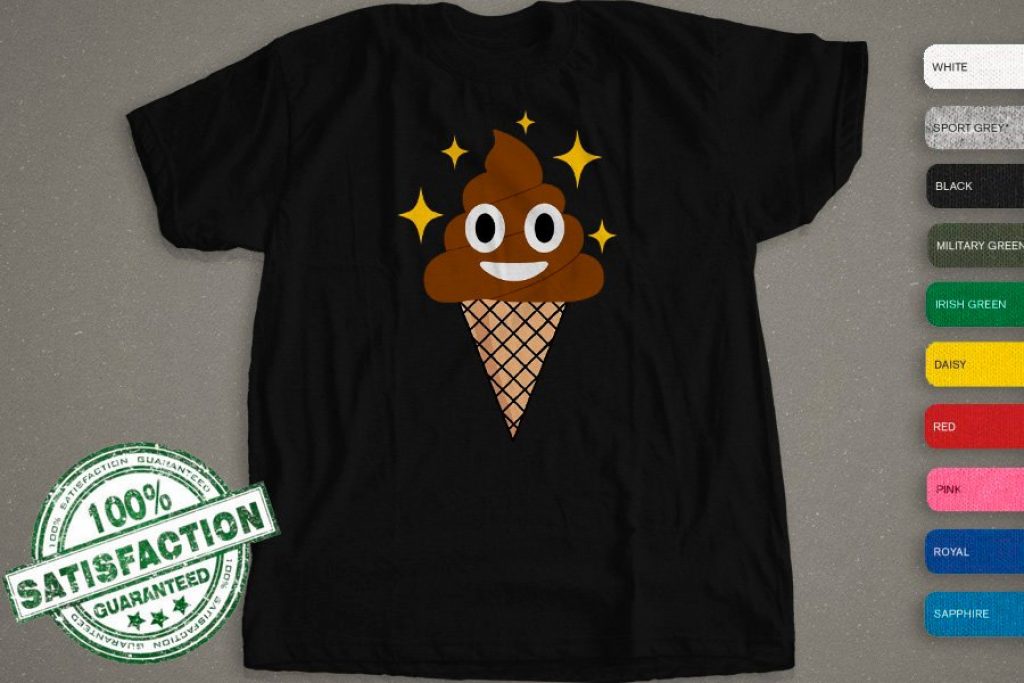 Emoji Poo Ice Cream Cone With Stars – xEtsy