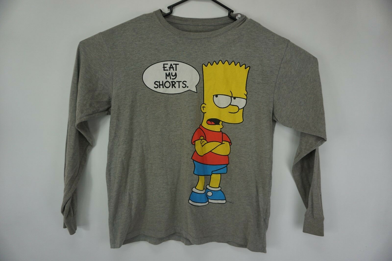 verloving Lokken Kolibrie The Simpsons t-shirt mens xl Bart eat my shorts long sleeve 46-48 grey  cartoon – xEtsy