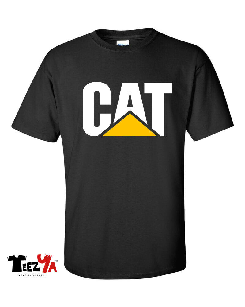 Cat Logo Caterpillar T Shirt Tractor Construction Equipment Uniform Tee