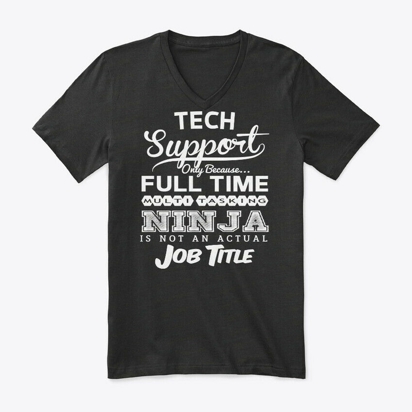 In style Ninja Tech Support Funny Quotes Gift Ide Premium Premium Jersey  V-Neck – xEtsy