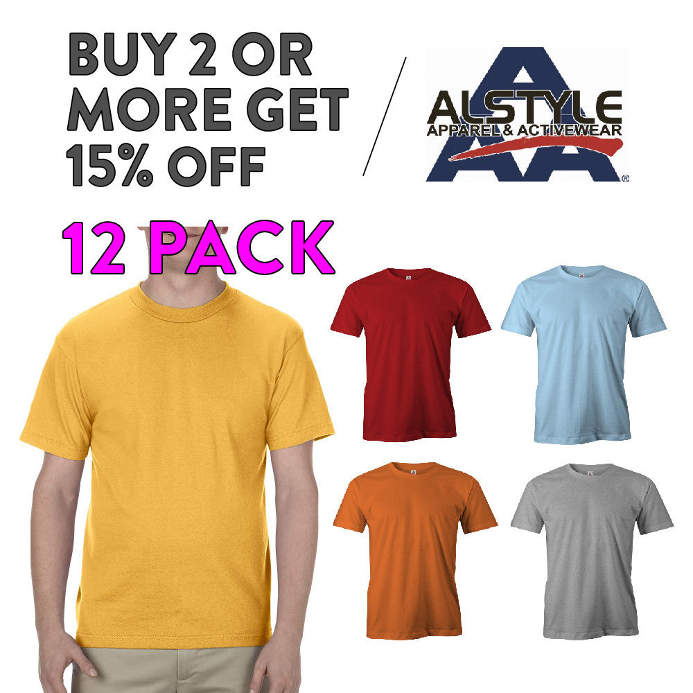 12 PACK AAA ALSTYLE 1301 MENS CASUAL T 