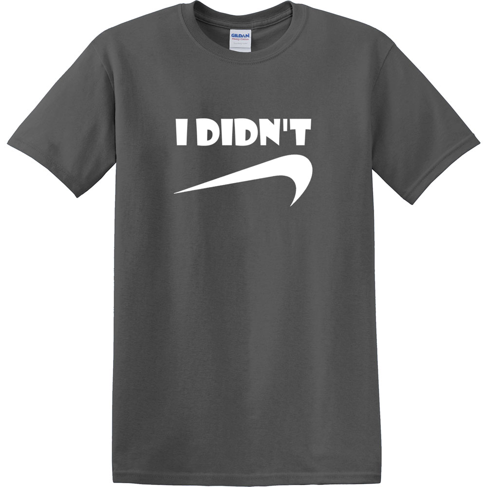 1527C Parody of Just Do it Men's Long Sleeve T-shirt I didn?t swoosh Gildan 