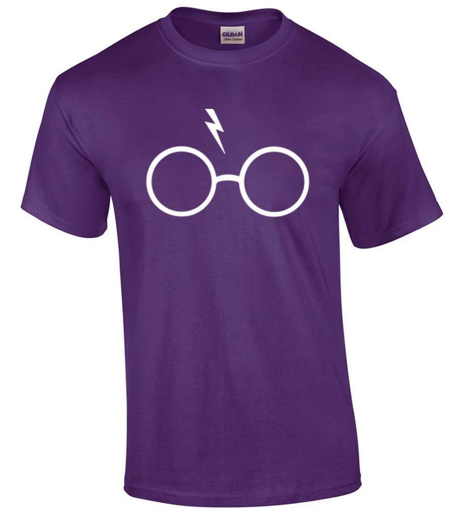 Harry Potter Lightning Bolt Glasses Hogwarts Parody T-Shirt