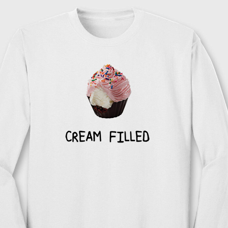 Cupcake Cream Filled TV Show Funny Tee 2 Broke Girls Comedy Hoodie Sweatshirt 