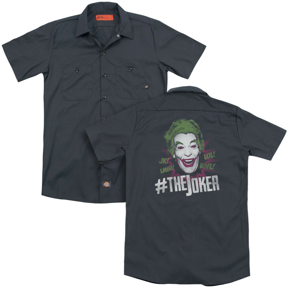 Batman TV Show #JOKER Hashtag The Joker Licensed Dickies Work Shirt All Sizes