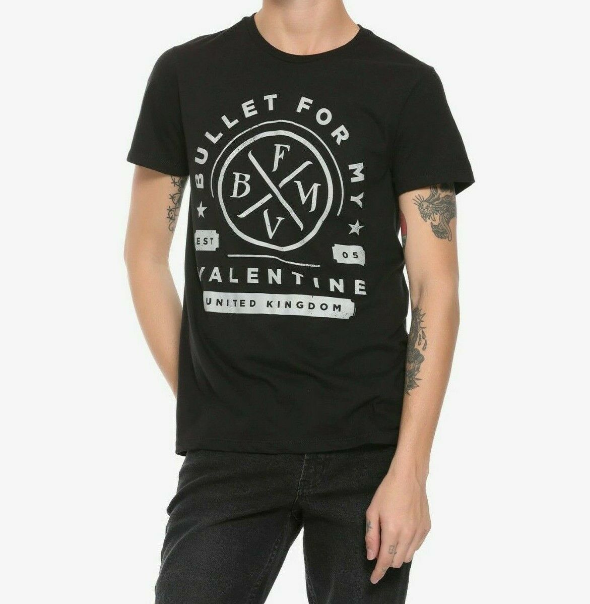 Bullet For My Valentine Circle Logo Black T Shirt New Official Band ...