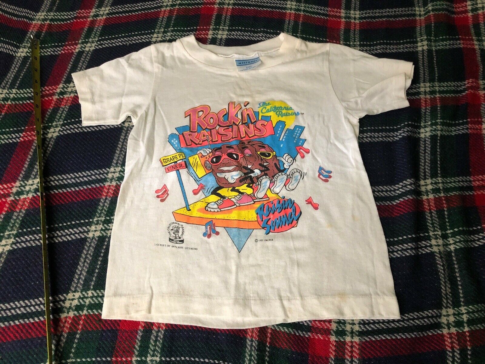 VTG 1987 CALIFORNIA RAISINS OFFICIAL T SHIRT YOUTH Applause Size 8 ...