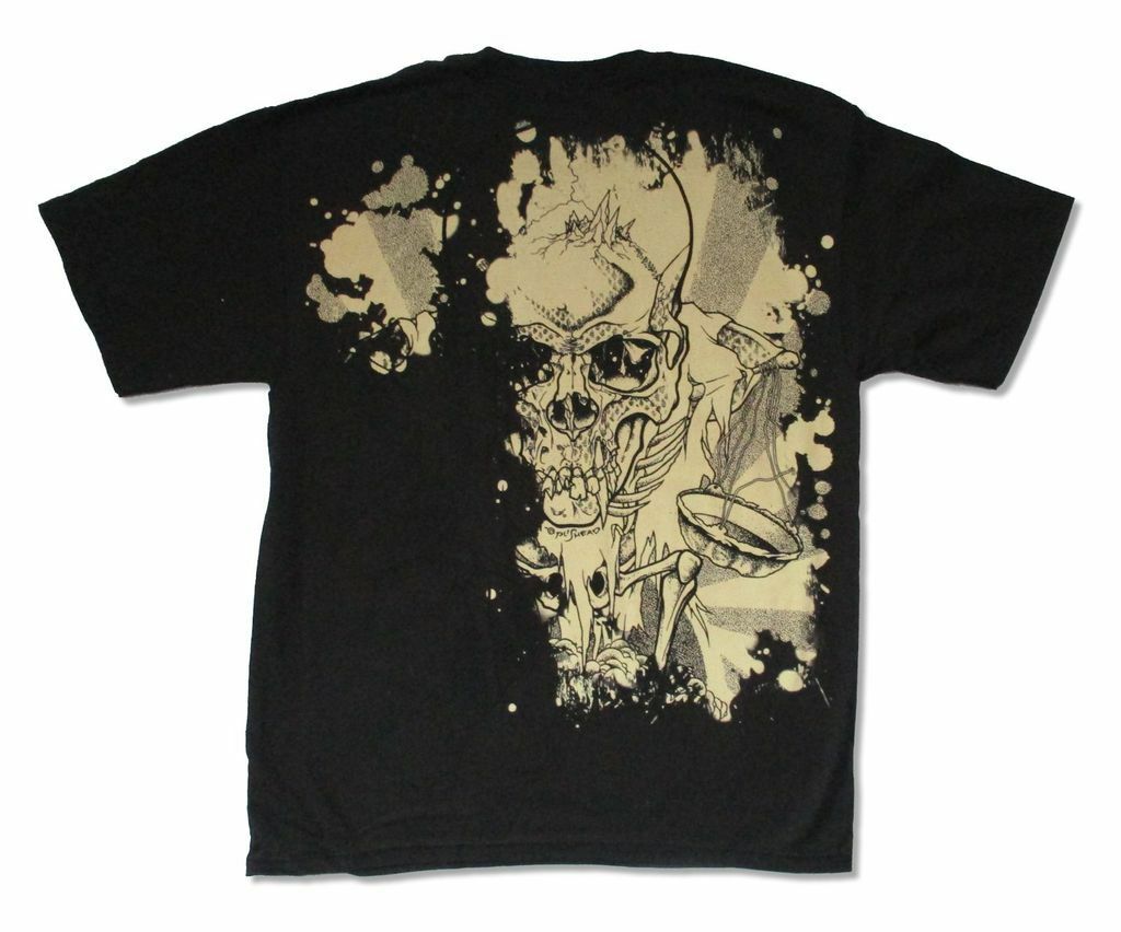 Metallica Scales Stain Pushead All Over Print Black T Shirt New ...