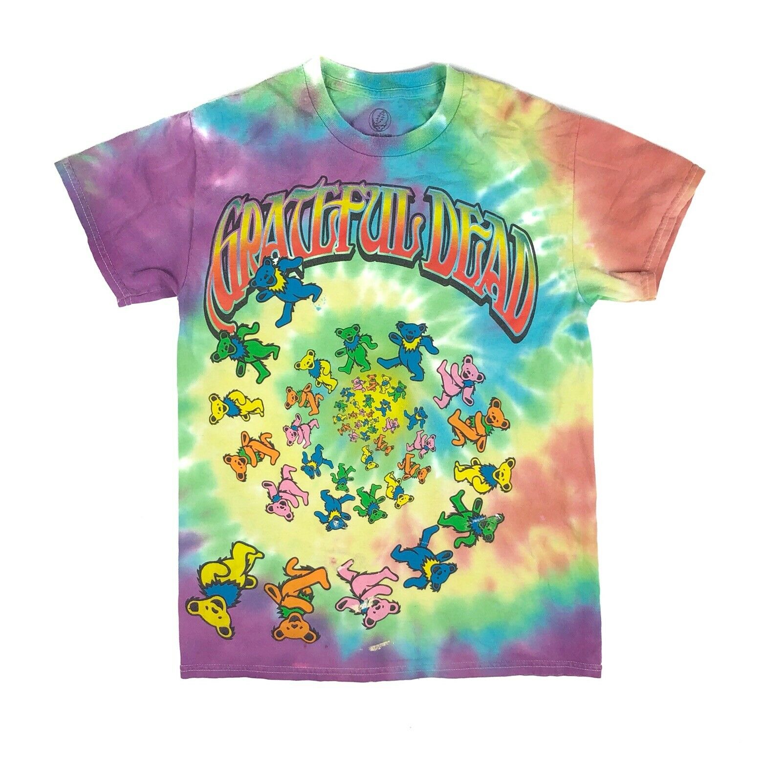 Grateful Dead - Kids Dancing Bears Tie Dye T-Shirt - Small (6-8)