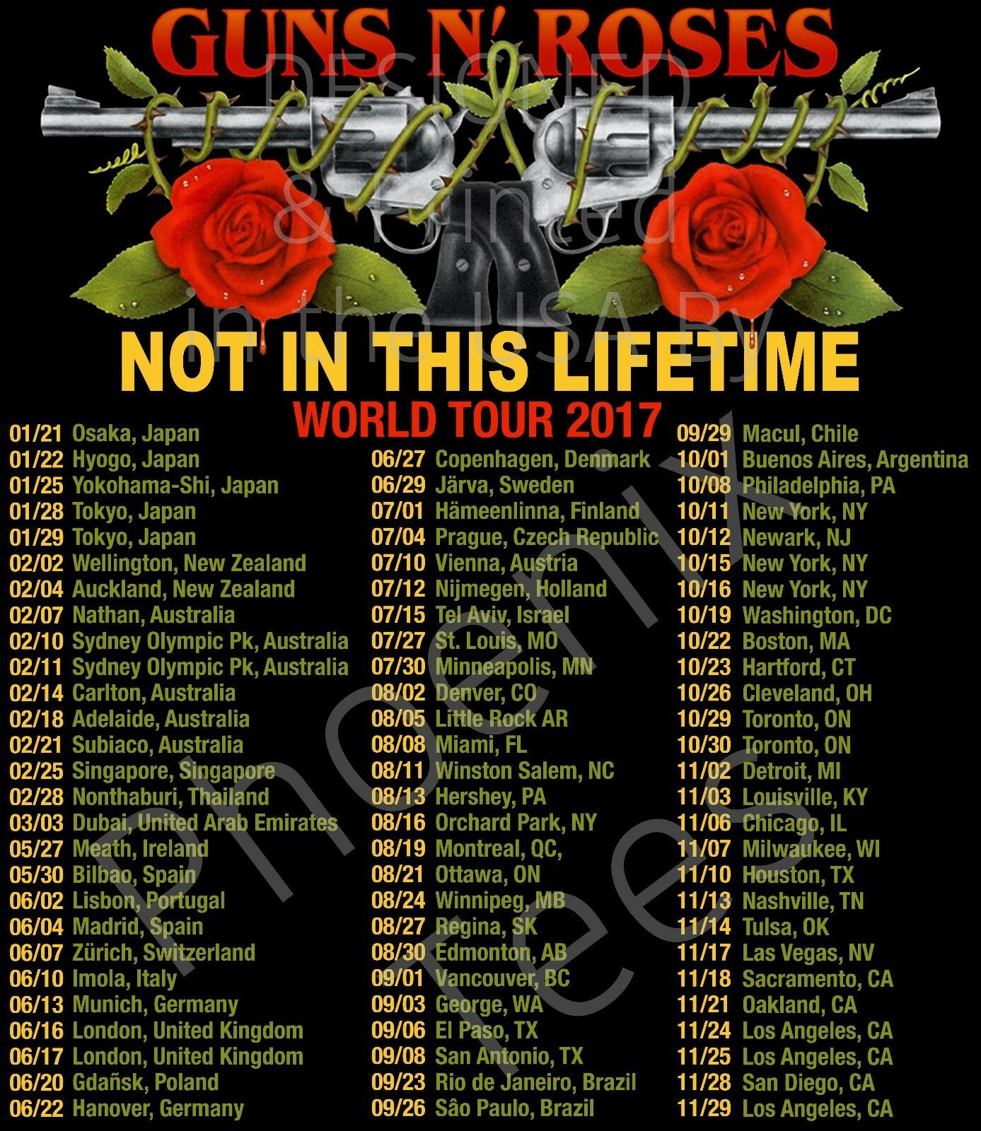 Guns N' Roses Not This Concert T-Shirt –