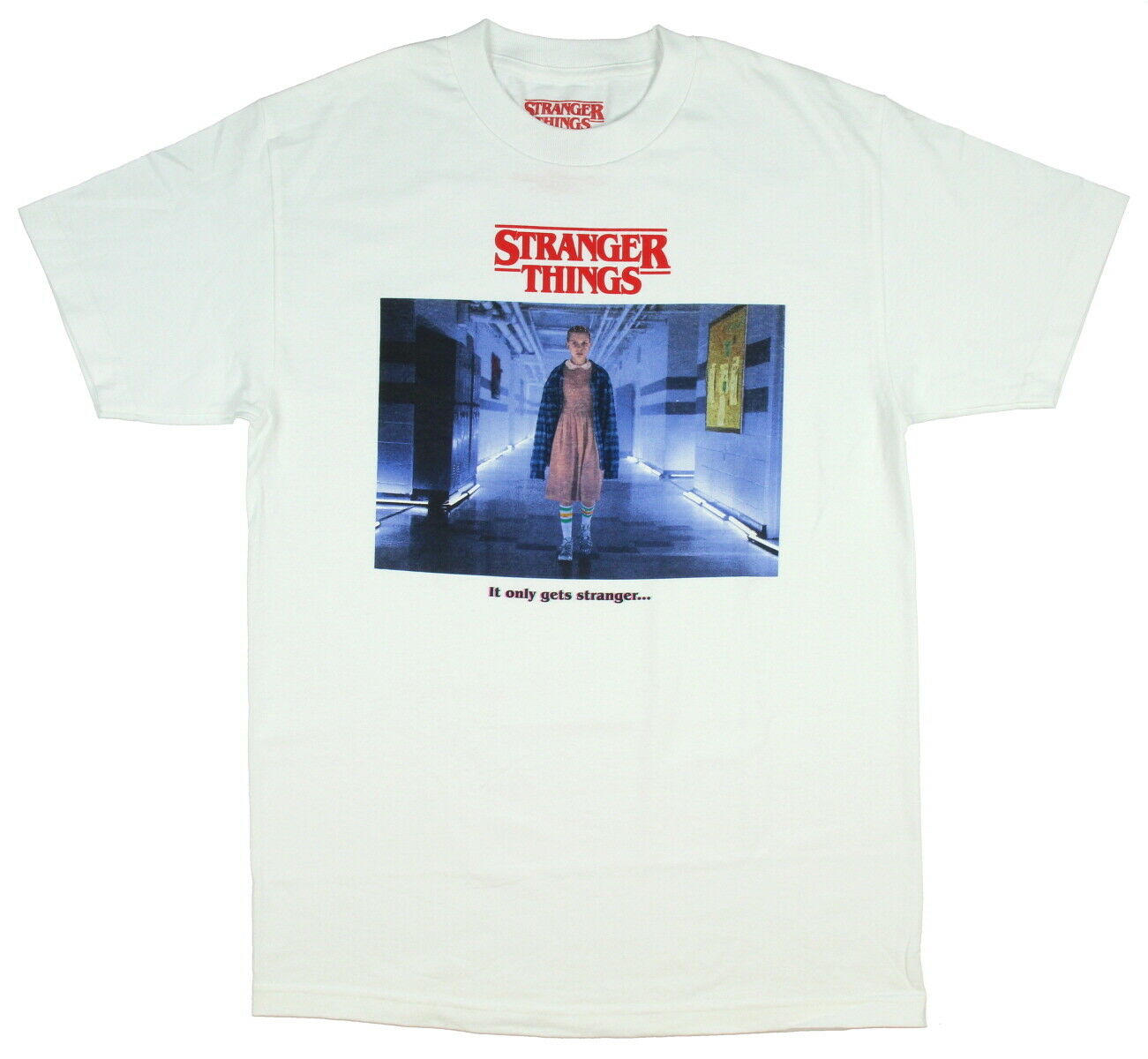 Stranger Things Men’s Eleven It Only Gets Stranger T-Shirt – xEtsy