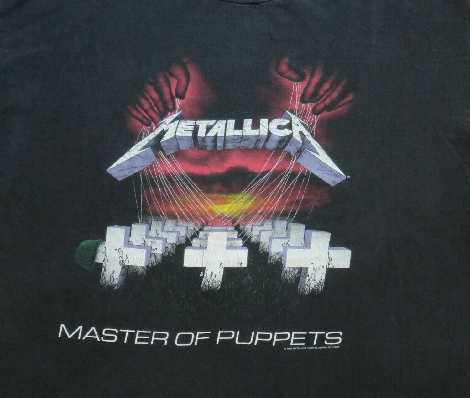 Metallica Vintage T Shirt 90’s 1994 Master Of Puppets Lp Cover Thrash ...