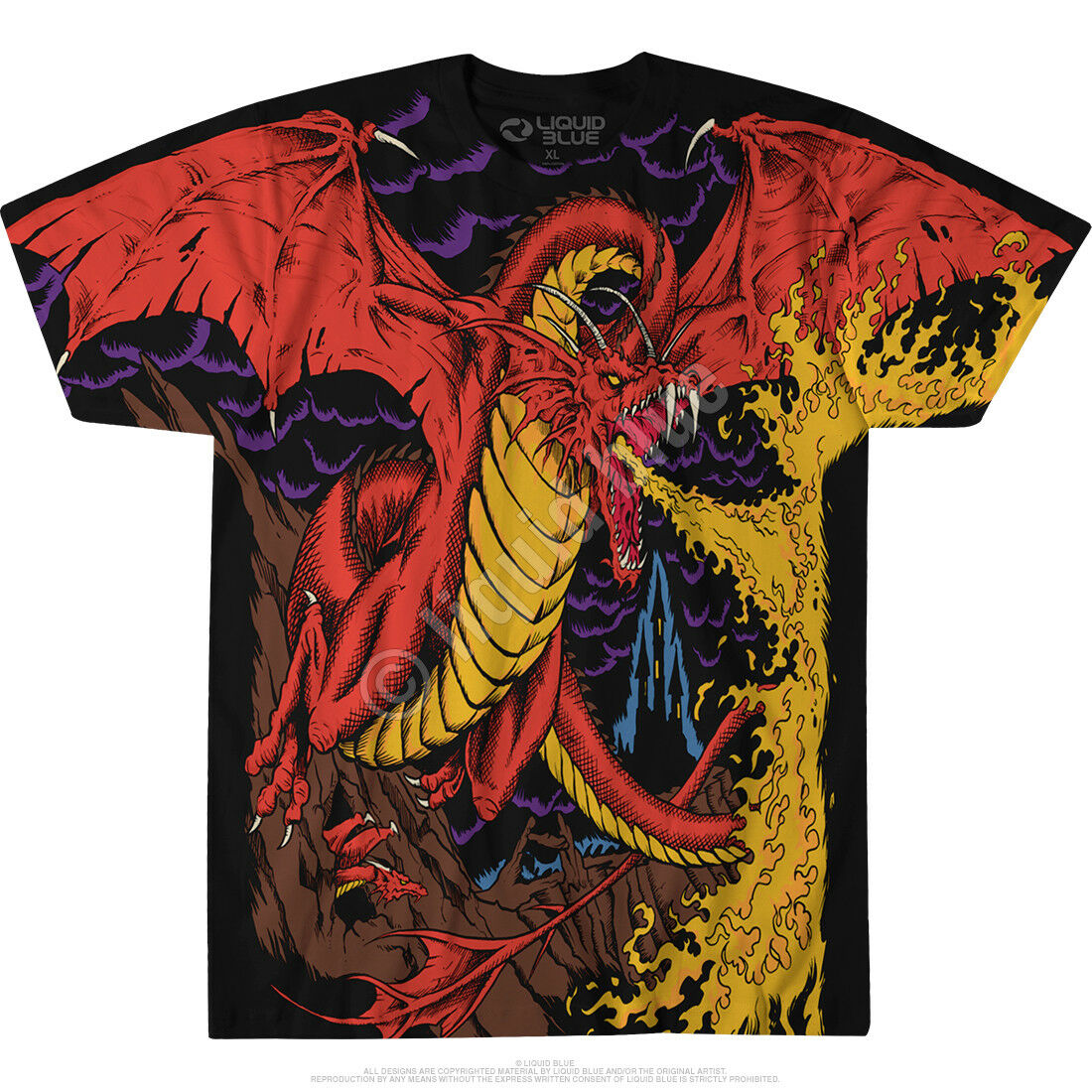 Dragon Fire 2 Sided Large Print Tshirt S M L Xl Xxl 3x 4x 5x 6x Game Of Thrones Xetsy