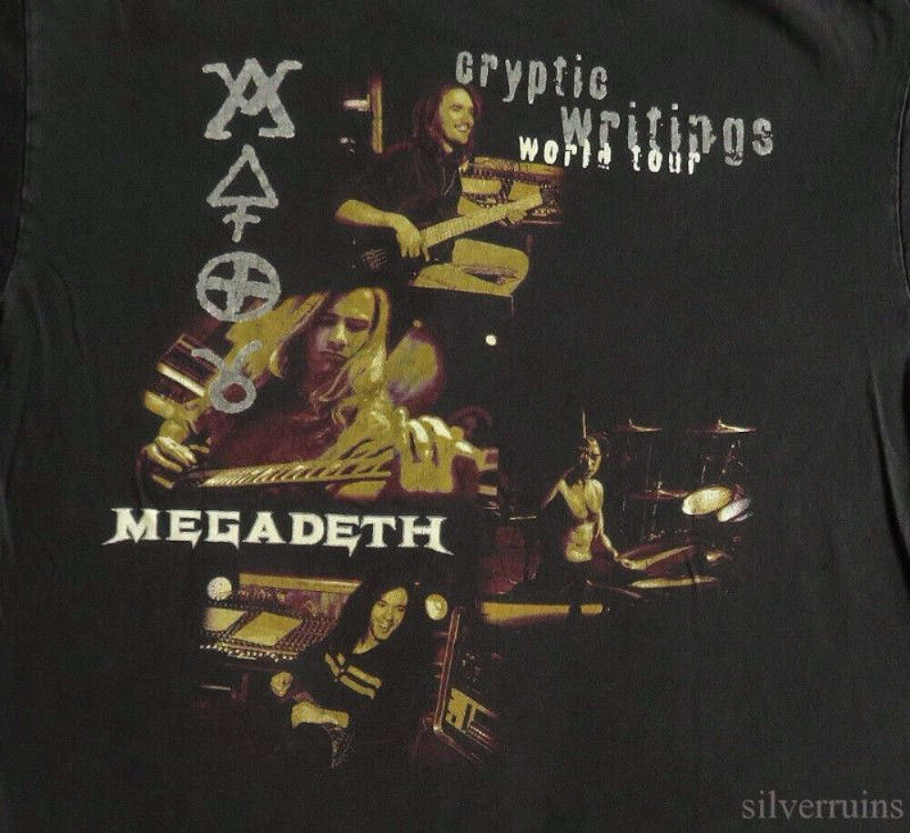 Megadeth Vintage T Shirt 90's 1997 Cryptic Writings Tour Concert 
