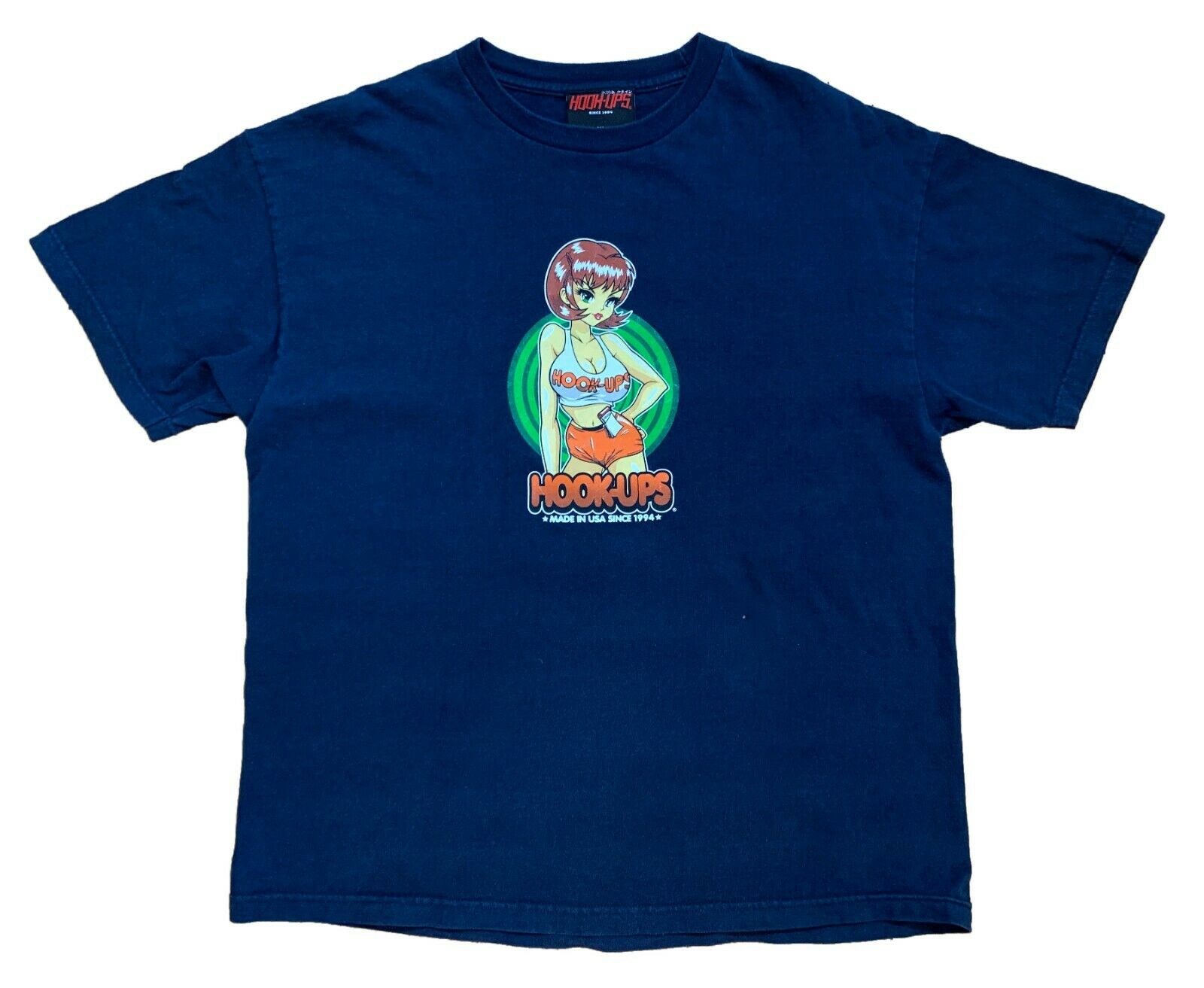 Vintage Hook-Ups Skateboard T-Shirt – Waitress Girl – Size XL