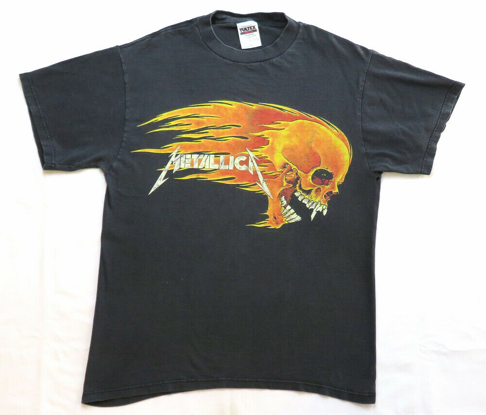 Metallica Flaming Skull Tour Tee Männer T-Shirt schwarz Band-Merch Bands