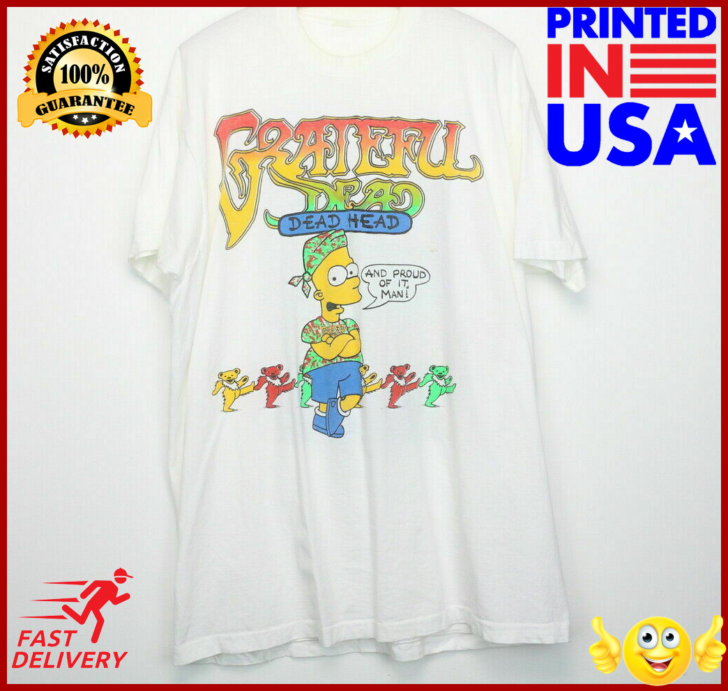 Vintage Grateful Dead 1990 Bart Simpson Deadhead Psychedelic Shirt ...