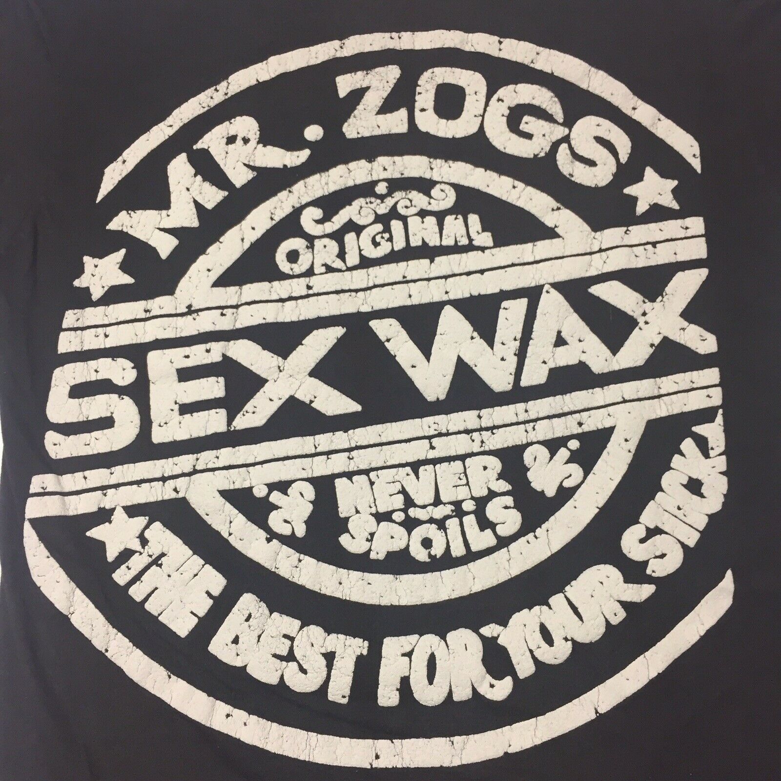 Vintage Mr Zogs Sex Wax 2 Sided T Shirt Surf Board Sunset Music Band