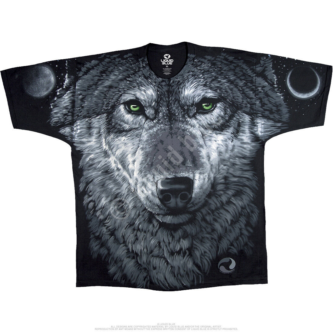 Arctic Wolf Overall Large Print 2 Sided T Shirt S M L Xl Xxl 3x 4x 5x 6x Moon Xetsy