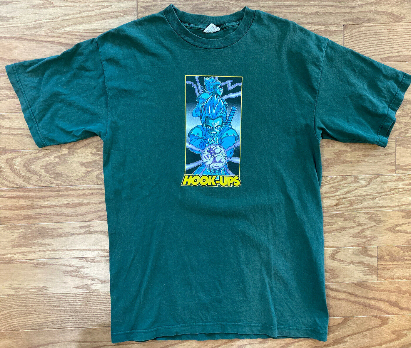 Vintage VTG 1990s Hook-Ups Skateboards Dragon Ball Z Shirt Large