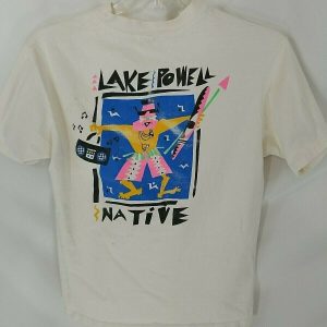 VTG 80s Hanes Lake Powell Native White Single Stitched T-Shirt L