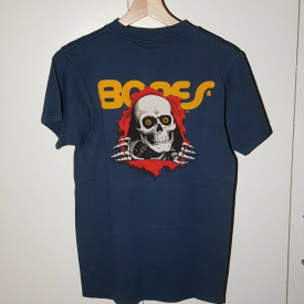 Vintage 90s Bones Skateboard T-shirt Powell Peralta RARE Sz S Shortys Hook Ups