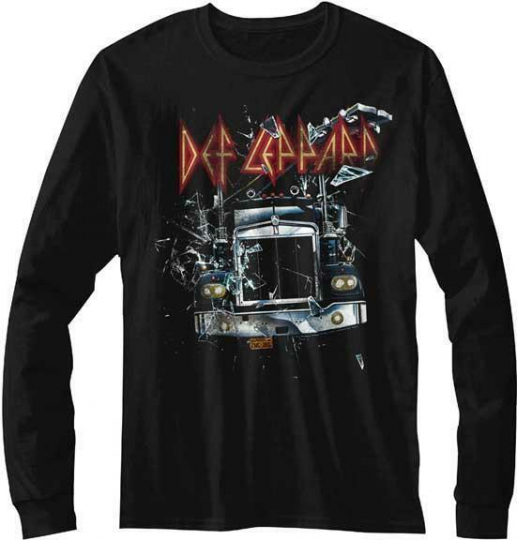 Def Leppard Rock Band Heavy Metal Classic Rock Hard Rock BLACK Adult LS T-Shirt