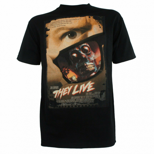 AUTHENTIC JOHN CARPENTER'S THEY LIVE OBEY MOVIE POSTER HORROR T TEE SHIRT S
