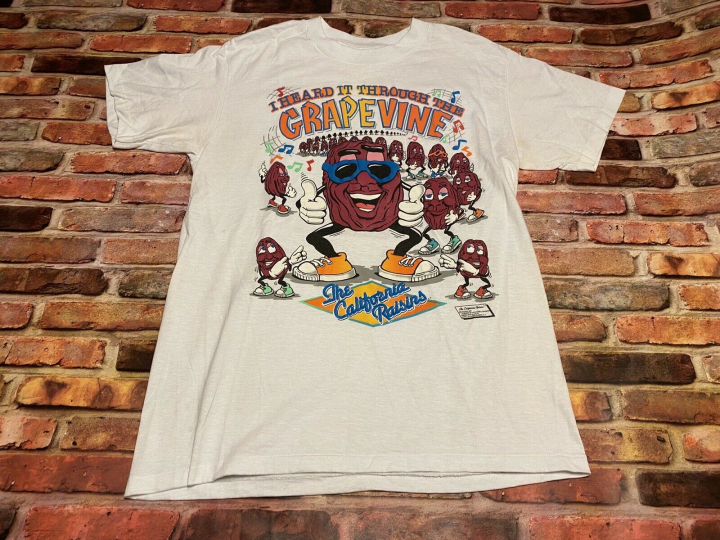 1987 California Raisins T Shirt Heard It Through The Grapevine Changes L Vintage