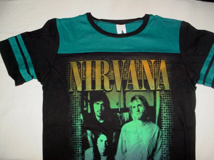 1991-Nirvana Kurt Cobain-Palladium-Hollywood-Concert  Band-Pic-Black-Shirt-XS-S