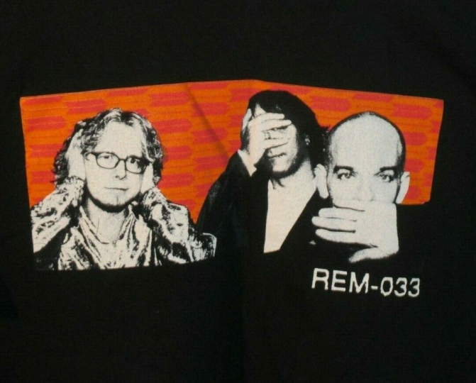 1999 R.E.M. REM-033 Concert Tour Men's Black Shirt L VTG 90s