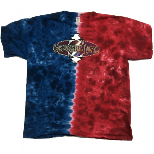 2002 Grateful Dead Tie Dye T Shirt Hand Dyed By SunDog Band Size X Large