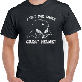 335 Great Helmet mens T-shirt funny space balls 80s movie parody vulgar rude new