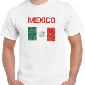 446 Mexico Flag mens T-shirt latino immigrant pride Tijuana latin amigo vintage