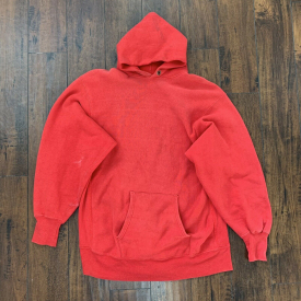 70s Vintage Champion RED USA Reverse Weave Sweatshirt XL Basic Blank Simple 60s