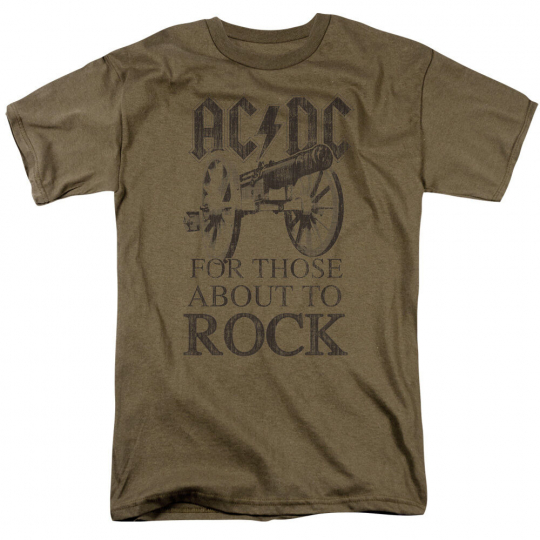 ACDC FOR THOSE ABOUT TO ROCK Licensed Adult Men's Graphic Band Tee Shirt SM-3XL