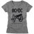 AC/DC Hard Rock Band Music Group About To Rock Album Womens Grey T-Shirt Tee