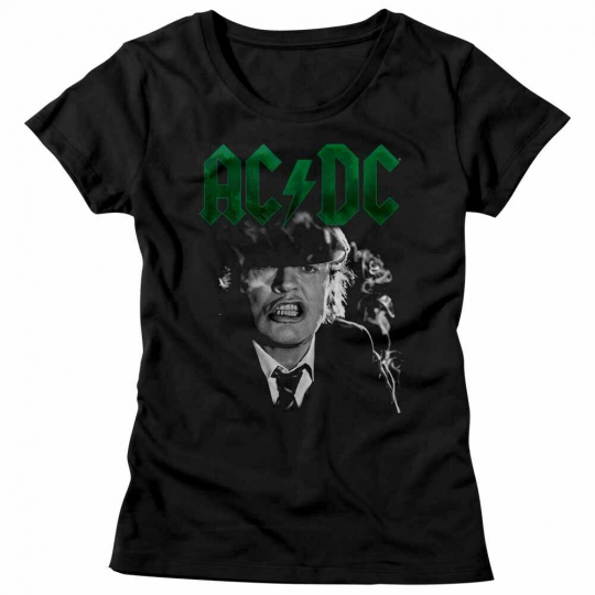 AC/DC Hard Rock Band Music Group Angus Growl Womens T-Shirt Tee