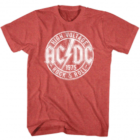 ACDC High Voltage Rock & Roll 1975 Men’s T Shirt Band Album Vintage Concert Tour
