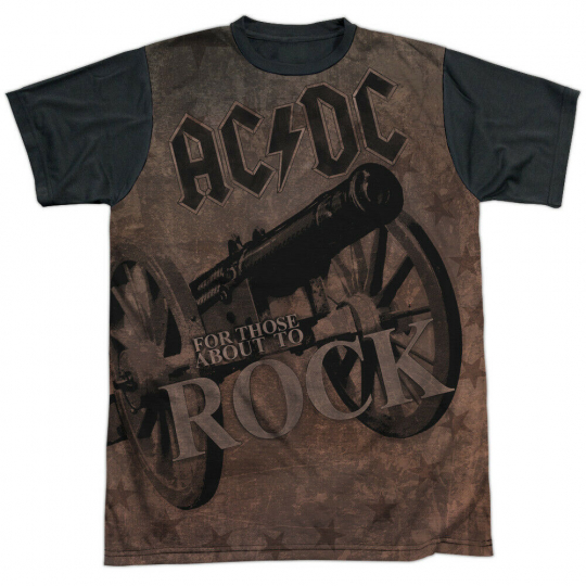 AC/DC We Salute You Adult Sublimated T-Shirt White/Black