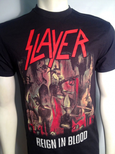 AUTHENTIC SLAYER REIGN IN BLOOD DEATH BLACK HEAVY METAL MUSIC BAND T SHIRT S-2XL