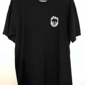Adult Large Spitfire T-Shirt With Black and White Flame