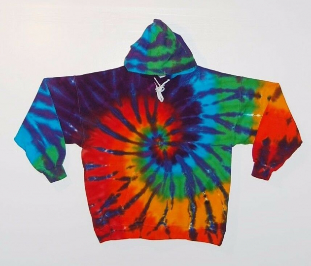Adult TIE DYE Rainbow Hoodie Sweatshirt grateful dead custom art Small-3XL gypsy