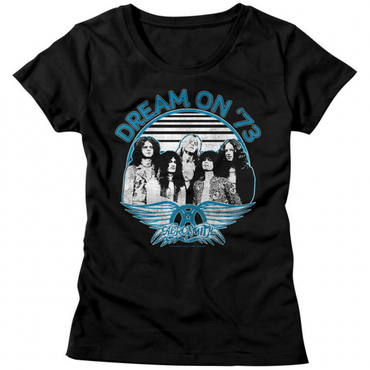 Aerosmith American Rock Band Dream On Tour 1973 Womens T-Shirt Tee