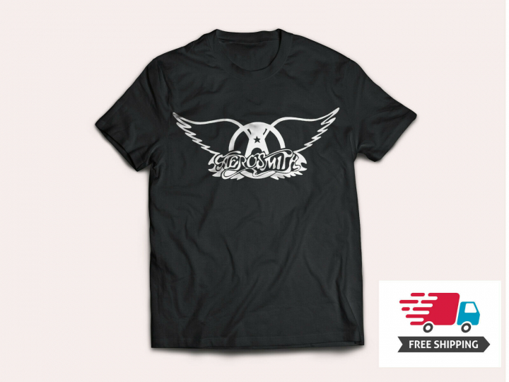 Aerosmith WINGS T-Shirt - Classic Rock Band Men's Black Tee Size S-5XL
