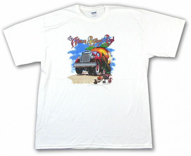 Allman Brothers Band Peach Truck Mushrooms White T Shirt New Official Merch