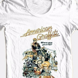 American Graffiti T-shirt retro 70s classic movie 100% cotton graphic print tee