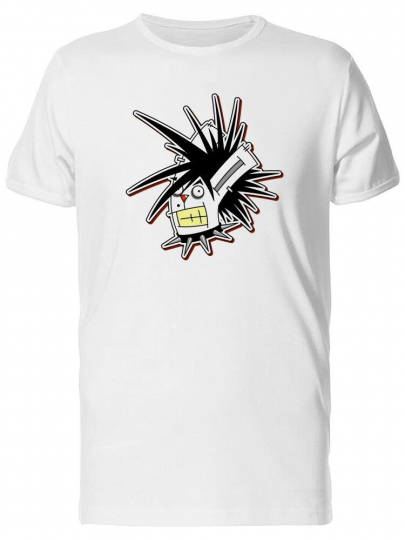 Angry Punk Bunny Cartoon Men's Tee -Image by Shutterstock