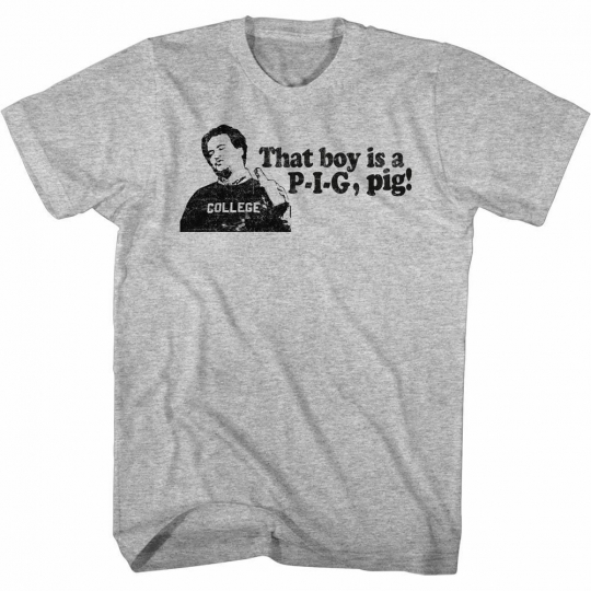 Animal House Pig Heather Adult T-Shirt