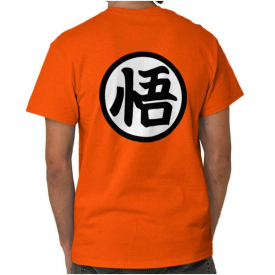 Anime TV Show Goku Uniform Kanji Nerd Costume Short Sleeve T-Shirt Tees Tshirts
